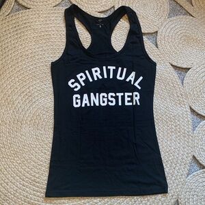Spiritual Gangster Inspired Black and White Tank Top